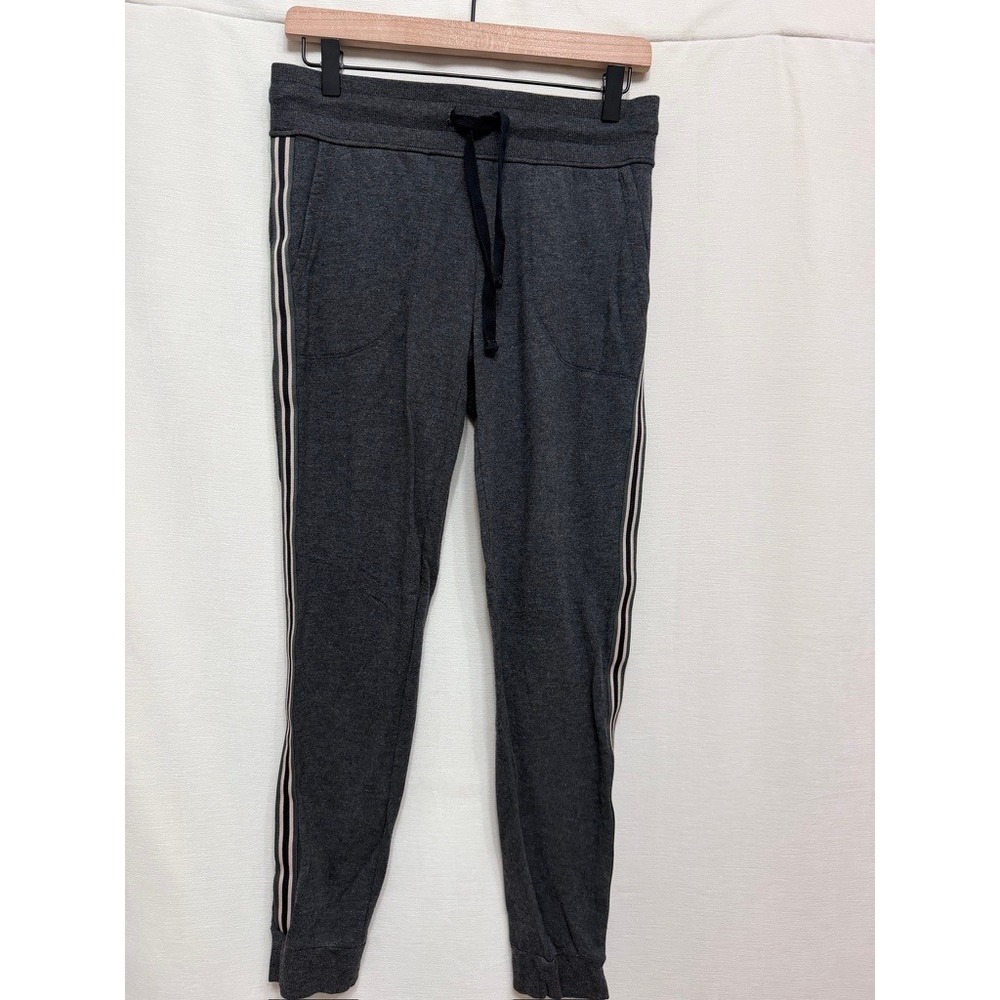 Betsey Johnson Performance Charcoal Gray Side Stripe Joggers Womens S Loungewear